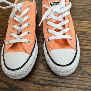 Converse Orange and White Canvas Sneakers